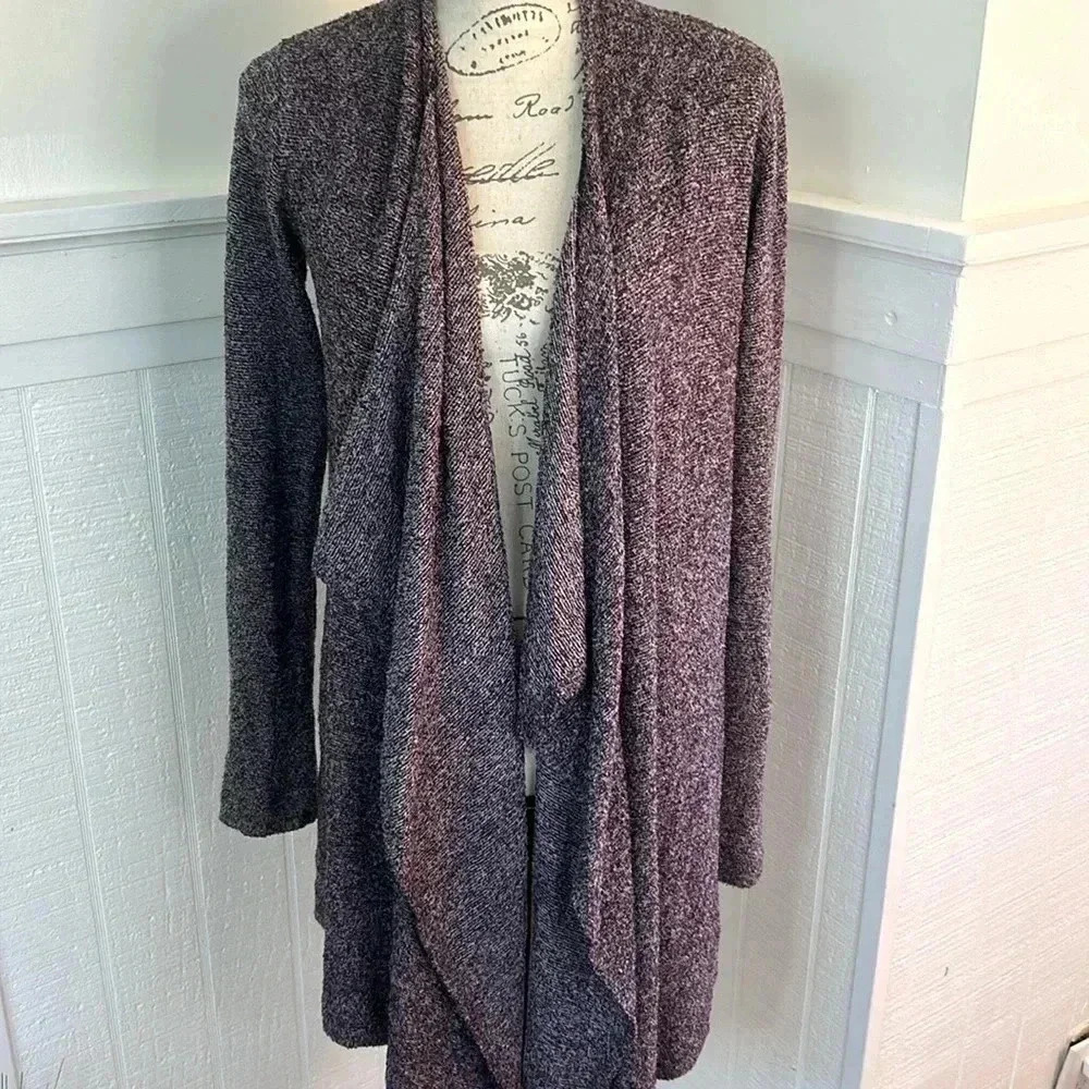 Barefoot Dreams Bamboo Chic Lite Knit Purple Cardigan Small/Medium